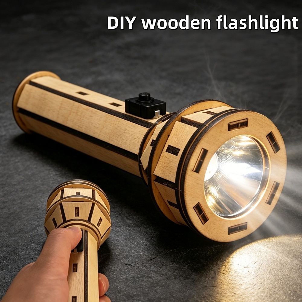 Wooden DIY Flashlight Puzzle K - Science Project Physics 리뷰 및 가격