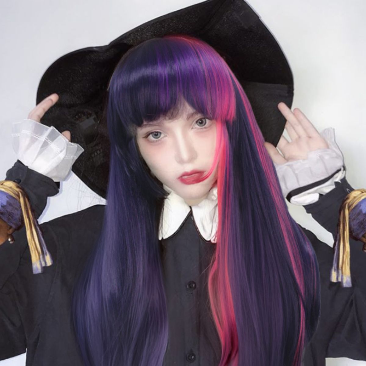 Pink Purple Neat Bangs Long St - Science Bob 리뷰 및 가격