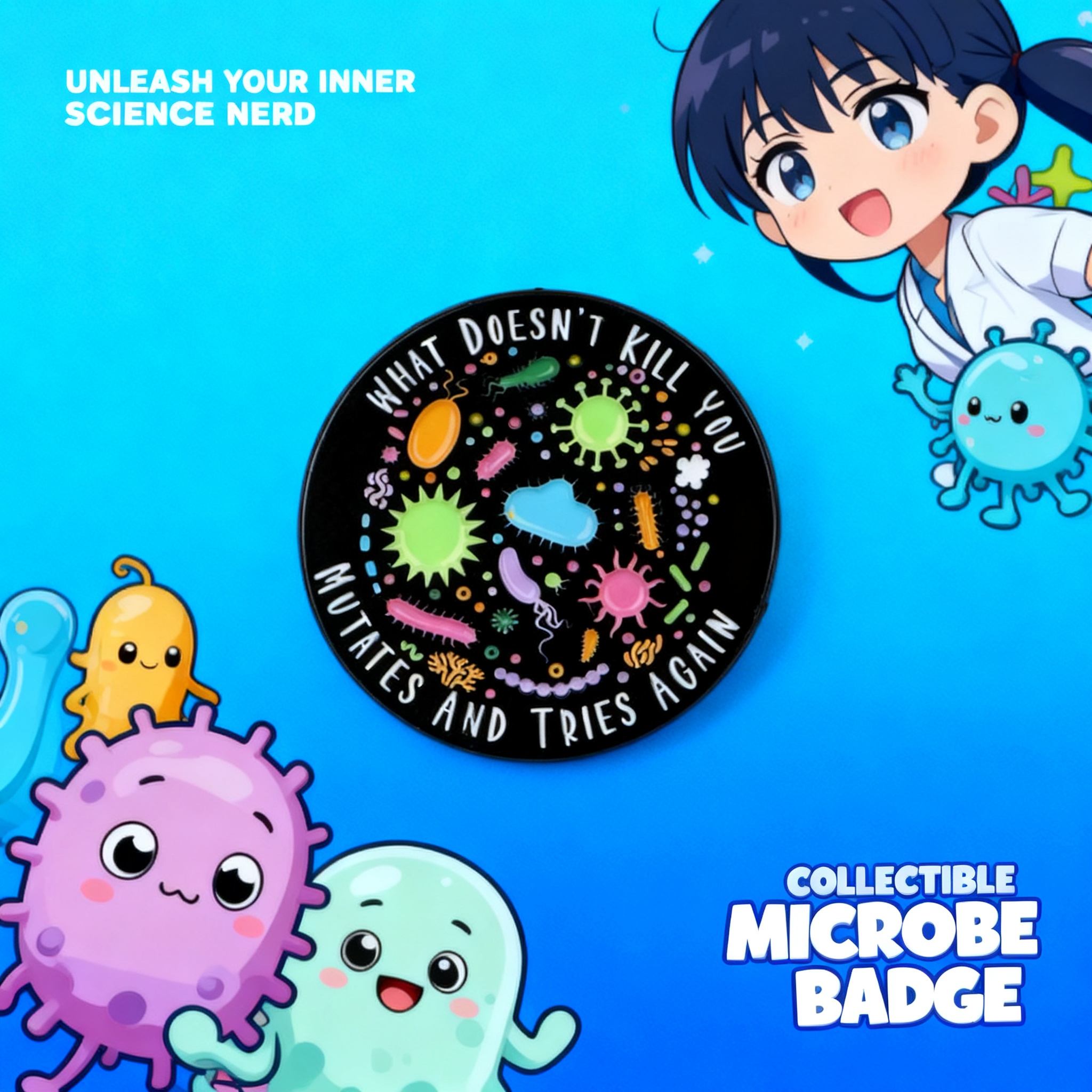 Bacterial Enamel Pin Nurse Doc - Science Toy 리뷰 및 가격
