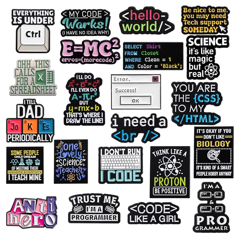 Program Code Sets Enamel Pins  - Science Bob 리뷰 및 가격